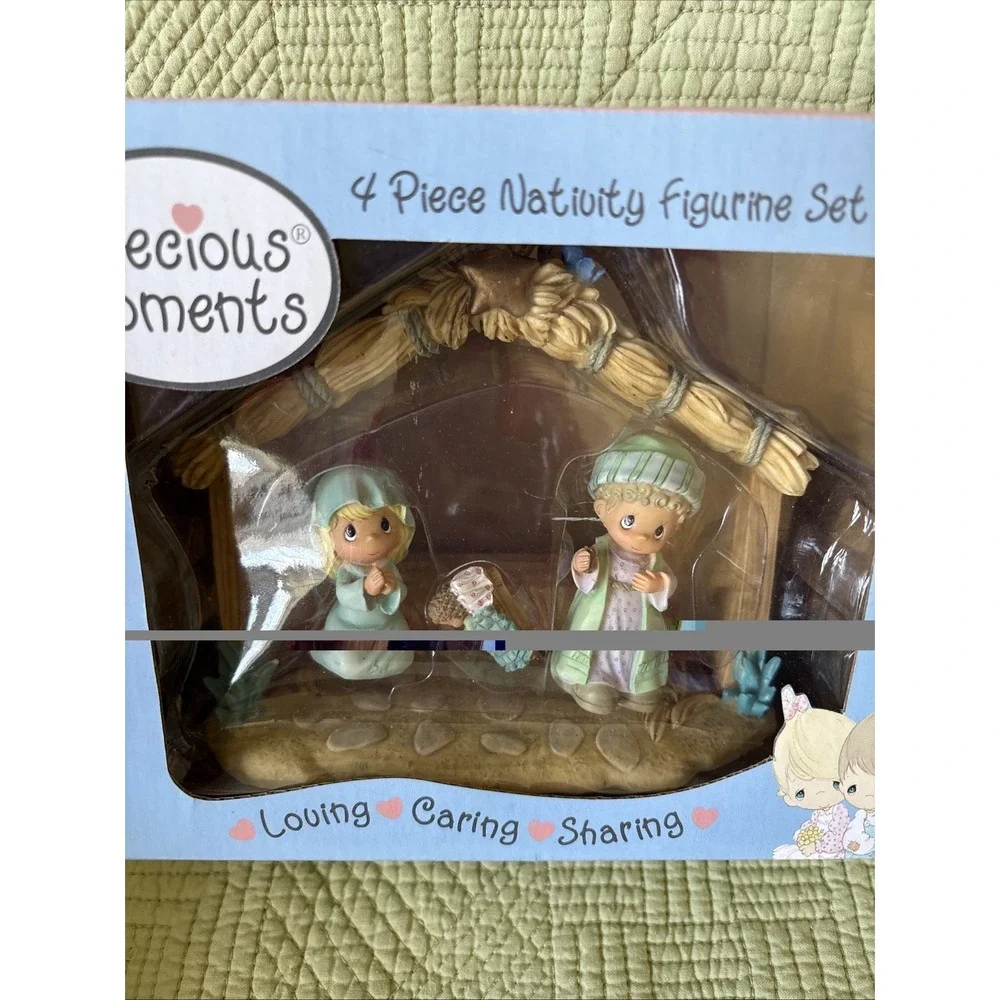 Vintage 2004 Precious Moments 4 Piece Nativity Figure Set New In Box
